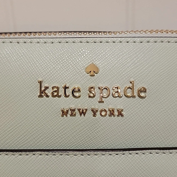 Kate Spade Staci Dome Crossbody Crystal Blue Mint Gold Hardware NWT - Picture 2 of 9